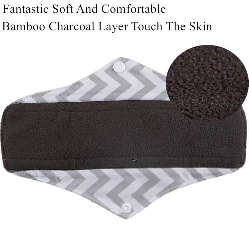 10pc Reusable Menstrual Panties Pads Monthly Period Gaskets Women's Washable Sanitary Napkin Lady Menstrual underwear Cloth Pads.