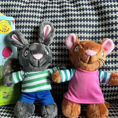Pip and Posy Plush Toys Soft Stuffed Animal Rabbit Mouse Plushie Dolls Kids Educational Stuffed Figures Birthday Christmas Gifts.