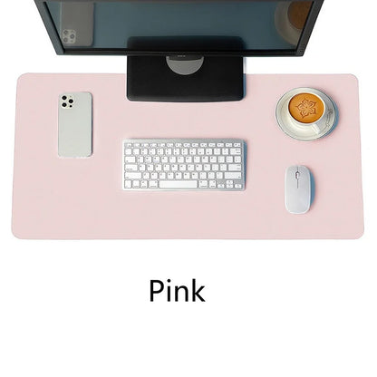 Portable Mouse pad large Gaming Waterproof Non-slip PU Leather Suede Desk Mat Computer Keyboard desk pad Mats white mousepad.