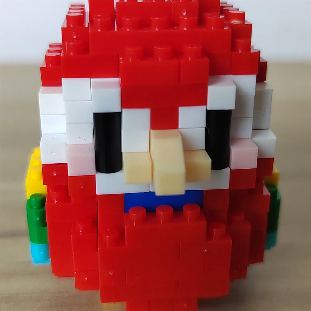 KNEW BUILT Colorful Parrot Micro Mini Building Blocks Assembly Toys 3D Model Bricks for Birds Funs Hands-on Ability Gift.