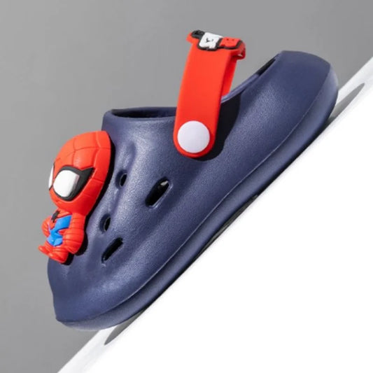 Disney Children'S Hole Sandals Boys Summer Home Slipper Cartoon Spider-Man Slipper Children'S Gifts Beach Shoes Size 18-29.