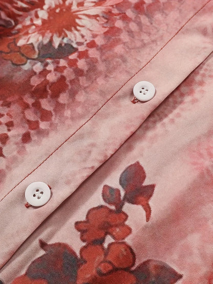 Plus Size 2025 New Fashion Ladies Button Shirt Summer Autumn Long Sleeve T Shirt Tops Business Casual Floral Shirt.