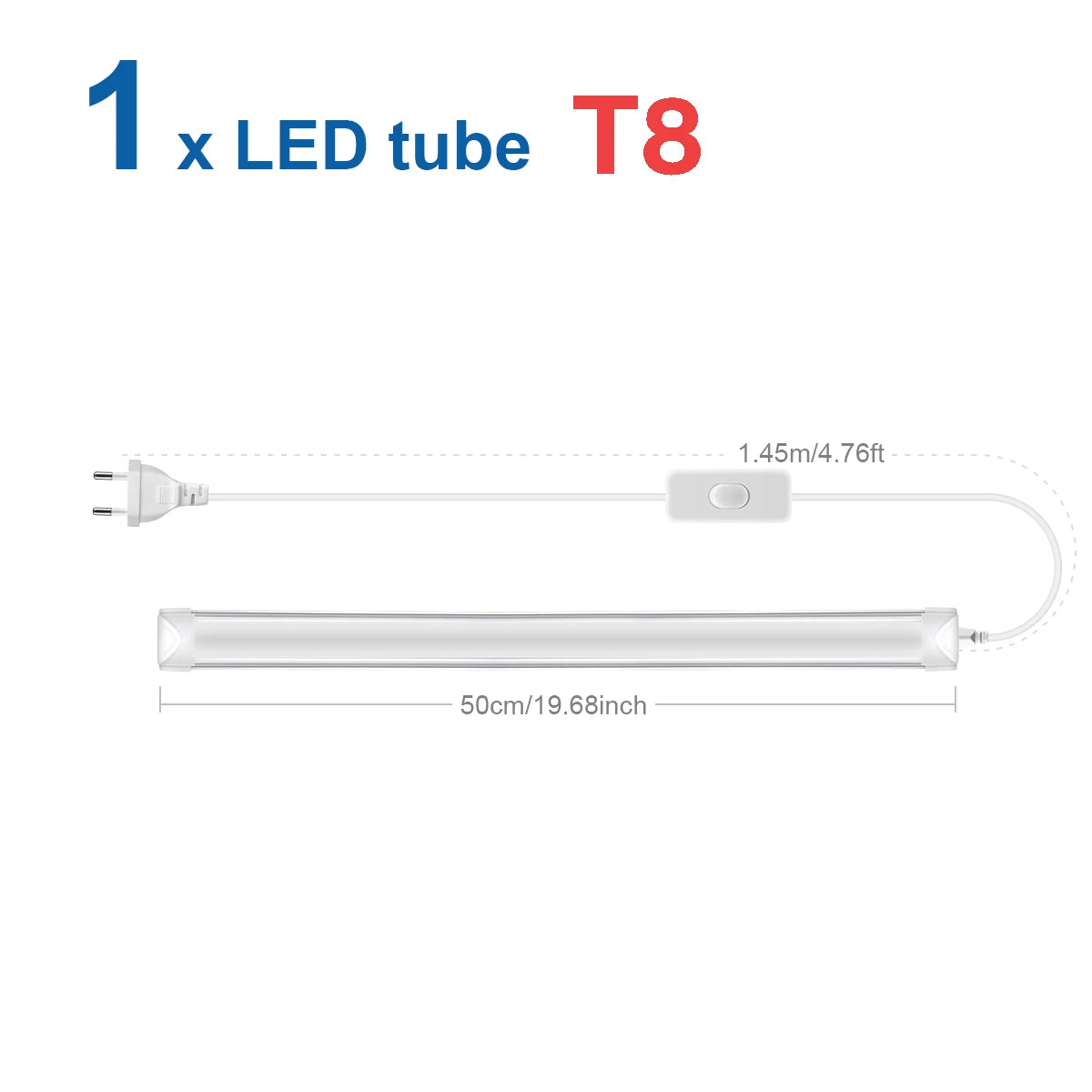 50CM 15W/T5 25W/T8 LED Tube Light 220V Aluminum LED Bulb Bar Wall Lamp For Reading Working Warehouse Home Kitchen Night Lighting