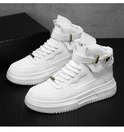 Hot Fashion Brown Sneakers Men 2024 Designer Men High Top Shoes Comfortable Platform Shoes Men Casual Mens Skateboard Sneakers
