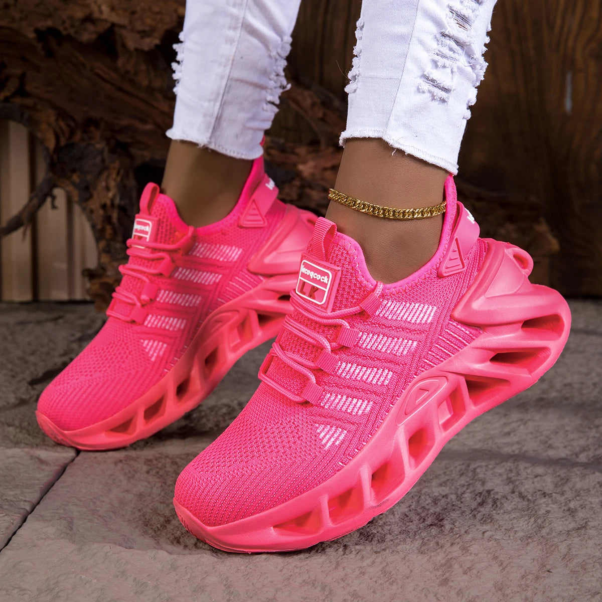 YRZL Unisex Running Shoes Men Women Lightweight Mesh Breathable Comfortable Flat Soft Tennis Shoes Summer Lace-up Sneakers Man.