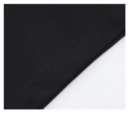 HOUZHOU Women Wide Suit Pants High Waist Gothic Japanese Style Baggy Black Trousers Irregular Straight Pants Casual Streetwear