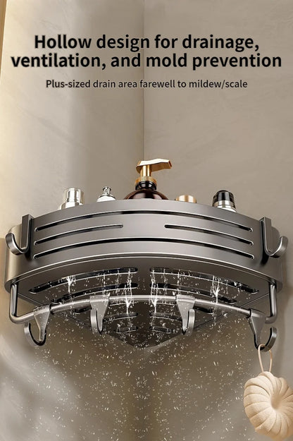 Kein Bohren Aluminium Badezimmer Regal Regale Shampoo Make-up Lagerung Halter Küche Organizer Wand Badezimmer Zubehör