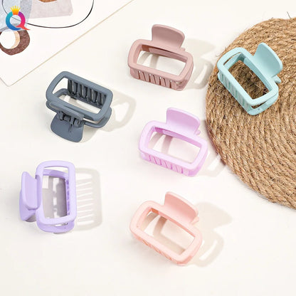 4 Pack Medium Small Hair Clips for Women, Claw Clips for Thick Thin Hair, Strong Hold Square Jaw Clips