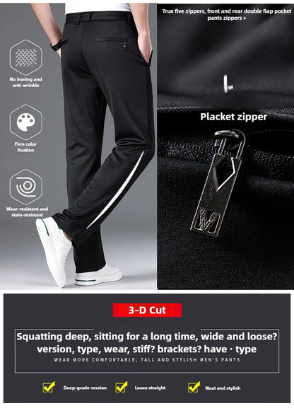Big Size 10XL Winter Pants Men Fleece Lined Elastic Waist Strtch Trousers Male Thick Warm Straight Business Work Wear Plus Large.