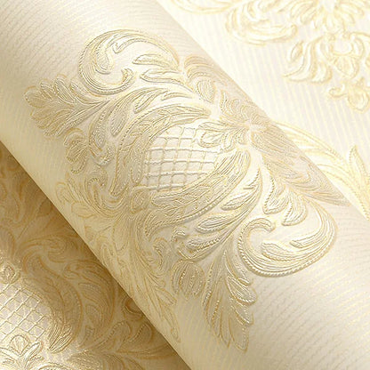 Tapete im europäischen Stil für Schlafzimmer wände 3d Damaskus Vlies Esszimmer Wohnzimmer Sofa TV Hintergrund Tapeten Wohnkultur