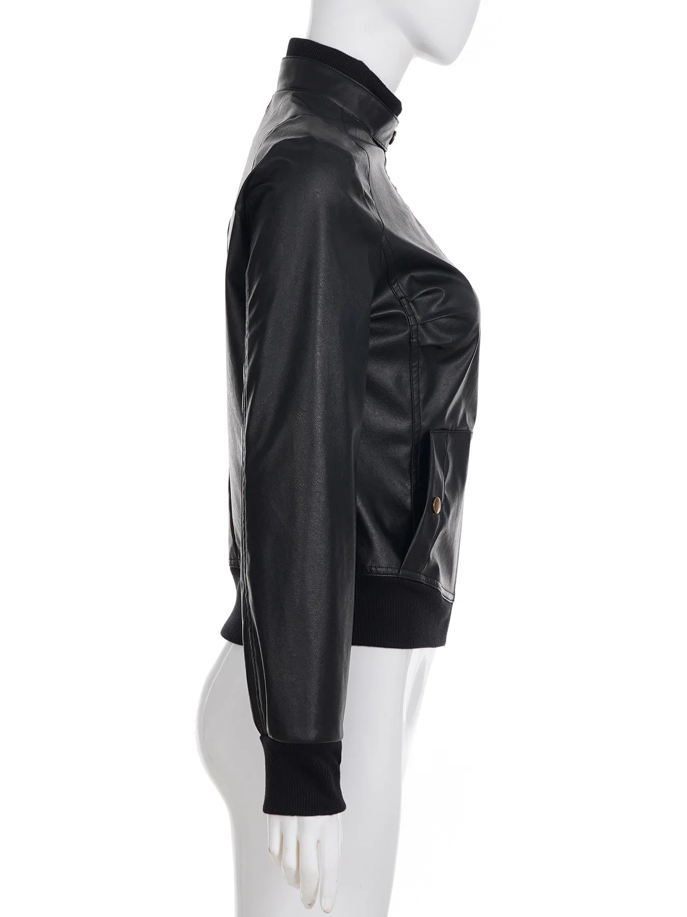 AltGoth Harajuku Streetwear Pu Leder Jacke Mall Gothic Cyber Punk Rollkragen Crop Mäntel Hipster Dark Grunge Rave Outfit Femme.