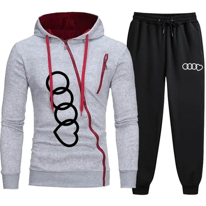 Pant Sets men's Zipper Sweatshirt Suit Hooded Zip-up Man Clothes for Men Winter Tracksuit Sets Sweatsuit Set Men's Hoodies Male