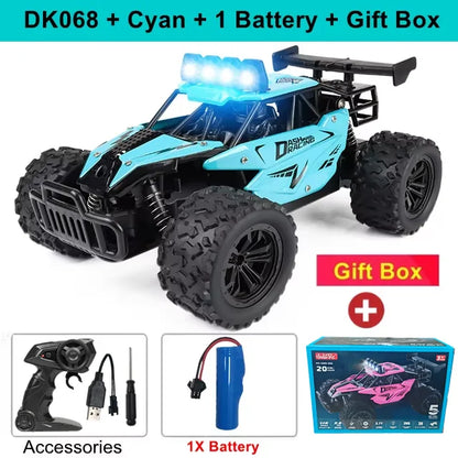 Remote Control Car RC Drift Racing 1:16 Vehicle Off Road Alloy 2.4G Radio High-Speed Trucks With LED Light Climbing Gift Kid Toy
