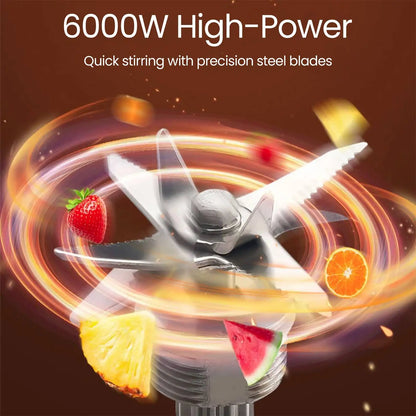 6000W Professional Table Mixer for Ice Nuts Fruit 2.5L Container Heavy Duty Blender Smoothie Maker Kitchen Appliance.