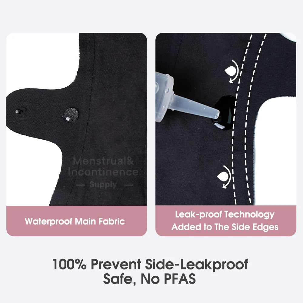 Eco-cotton Reusable Panty Liner Washable Soft Women's Menstrual Pad Sanitary High Absorbency Period Cloth Pads Breathable.