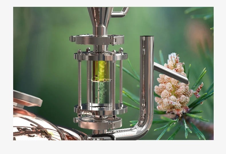 HOOLOO DW 25/50 Distiller Home Copper Still Hydrosol & Essential Oil Extractor Distillation Kit Multifunctional Distiller.