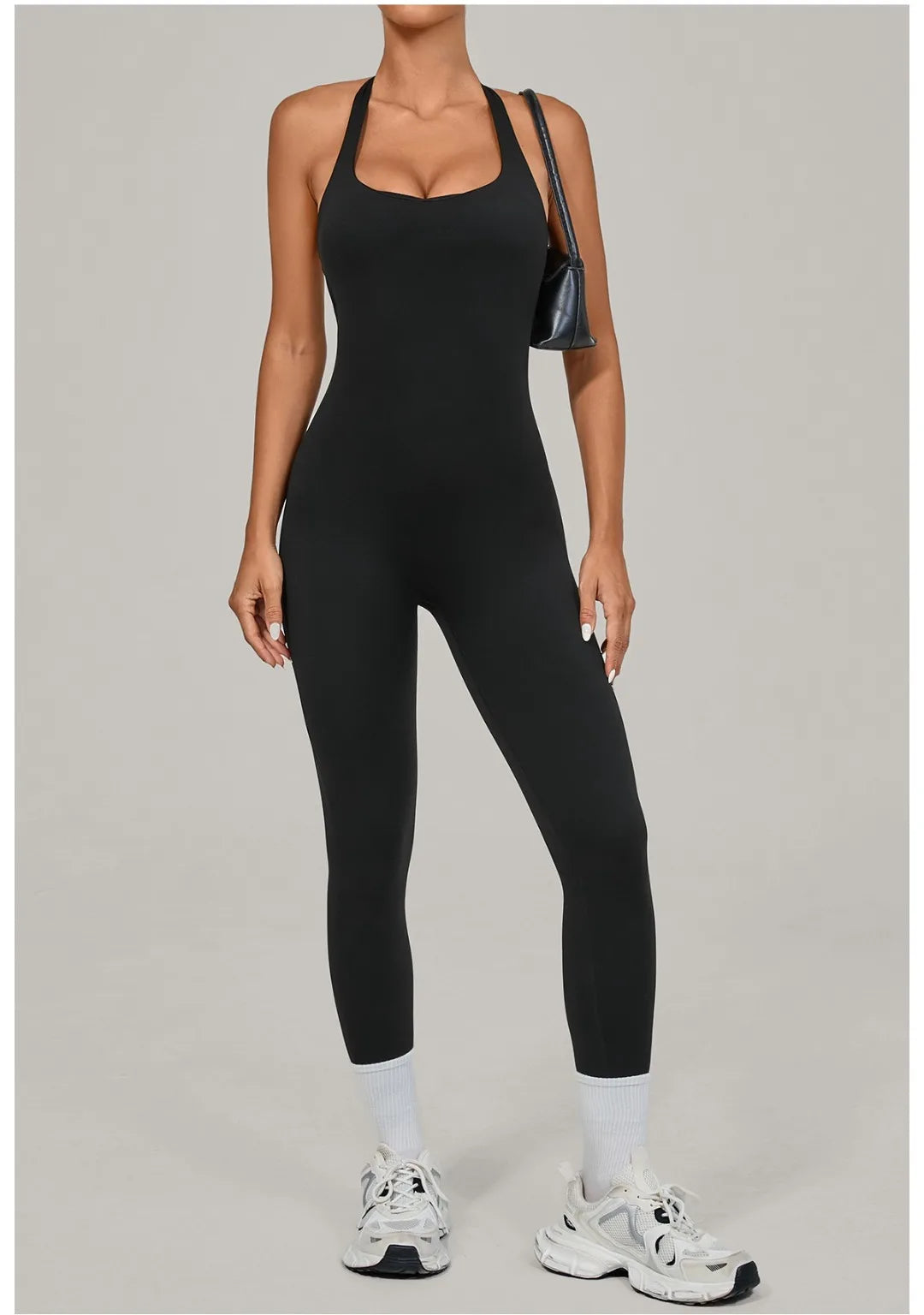 Yoga Jumpsuit Sports Fitness Peach Hip Halter Neck Backless Pants Bodysuit Outdoor Dance Jumpsuit Tight Yoga Wear for Women.