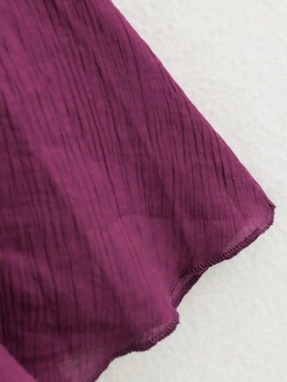 ETJ 2025 spring new  women's elegant fashion same color splicing small pleated hem high waist knit skirt