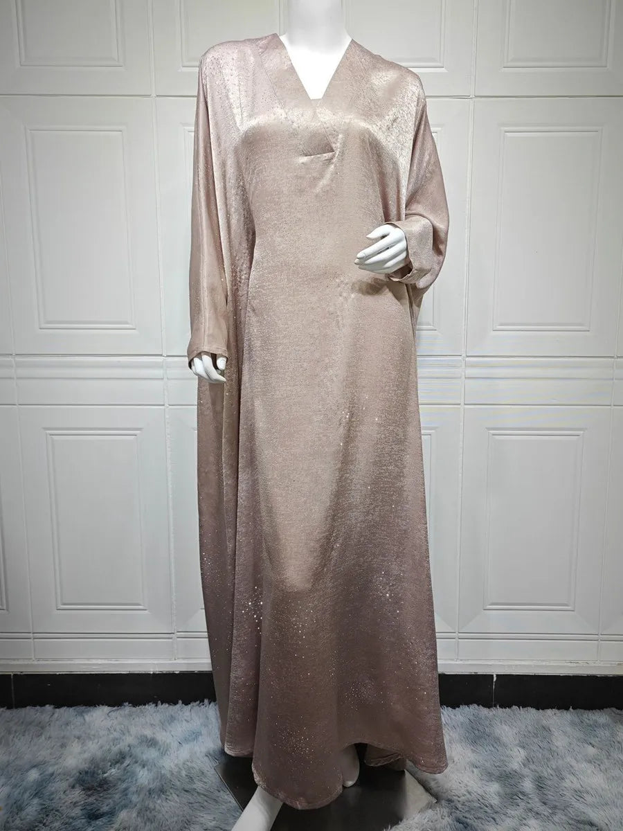 Women Ramadan Eid Arabic Dubai Abaya Luxury Muslim Fashion Hot Beading Long Dress Kaftan Robe Femme Islam Prayer Clothing Kebaya