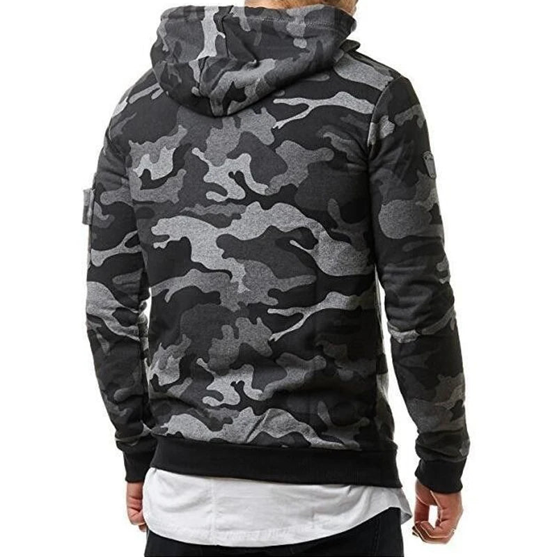 Men's Sportswear Set Two-piece Casual Jogging Warm Breathable Fitness Sportswear Set Military Tactical Hoodie + Trousers.