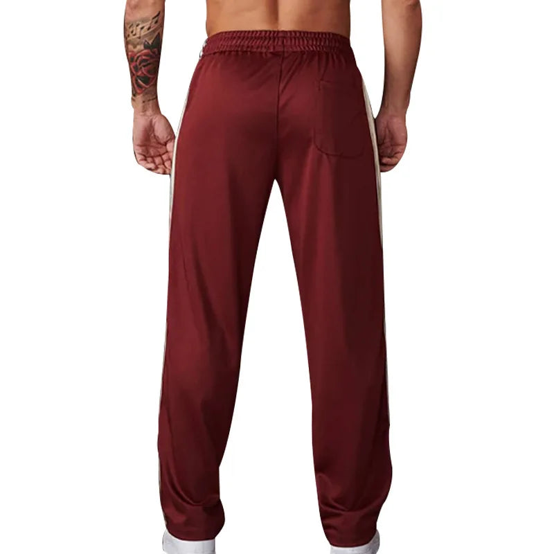 American-style best-selling thin, sporty, casual, simple, trendy, loose, wide-leg jogging long pants for men.