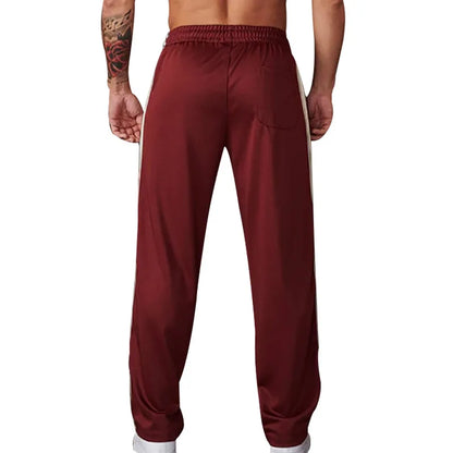 American-style best-selling thin, sporty, casual, simple, trendy, loose, wide-leg jogging long pants for men.