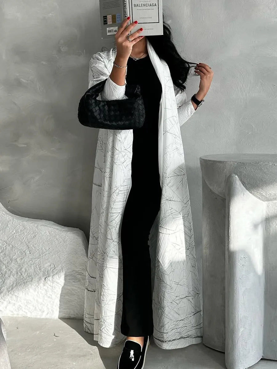Women Muslim Arabic Abaya Luxury Fold Stripes Kimono Cardigan Coat Long Dress Kaftan Modest Robe Femme Islam Clothing Kebaya.