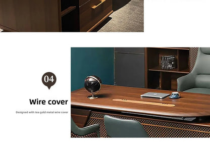 Leichter Luxus-Chef-Tisch, Chef-Schreibtisch, einfache moderne Büromöbel für Stuhlpersonen, speziell geformter kreativer Allgemein