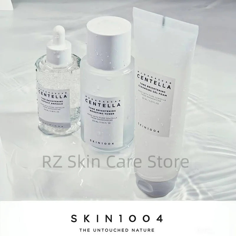 SKIN1004 Madagascar Centella Skincare Whitening 3Pcs/Set Brightening Serum Cleansing Gel Foam Toner Korean Skin Care Products.