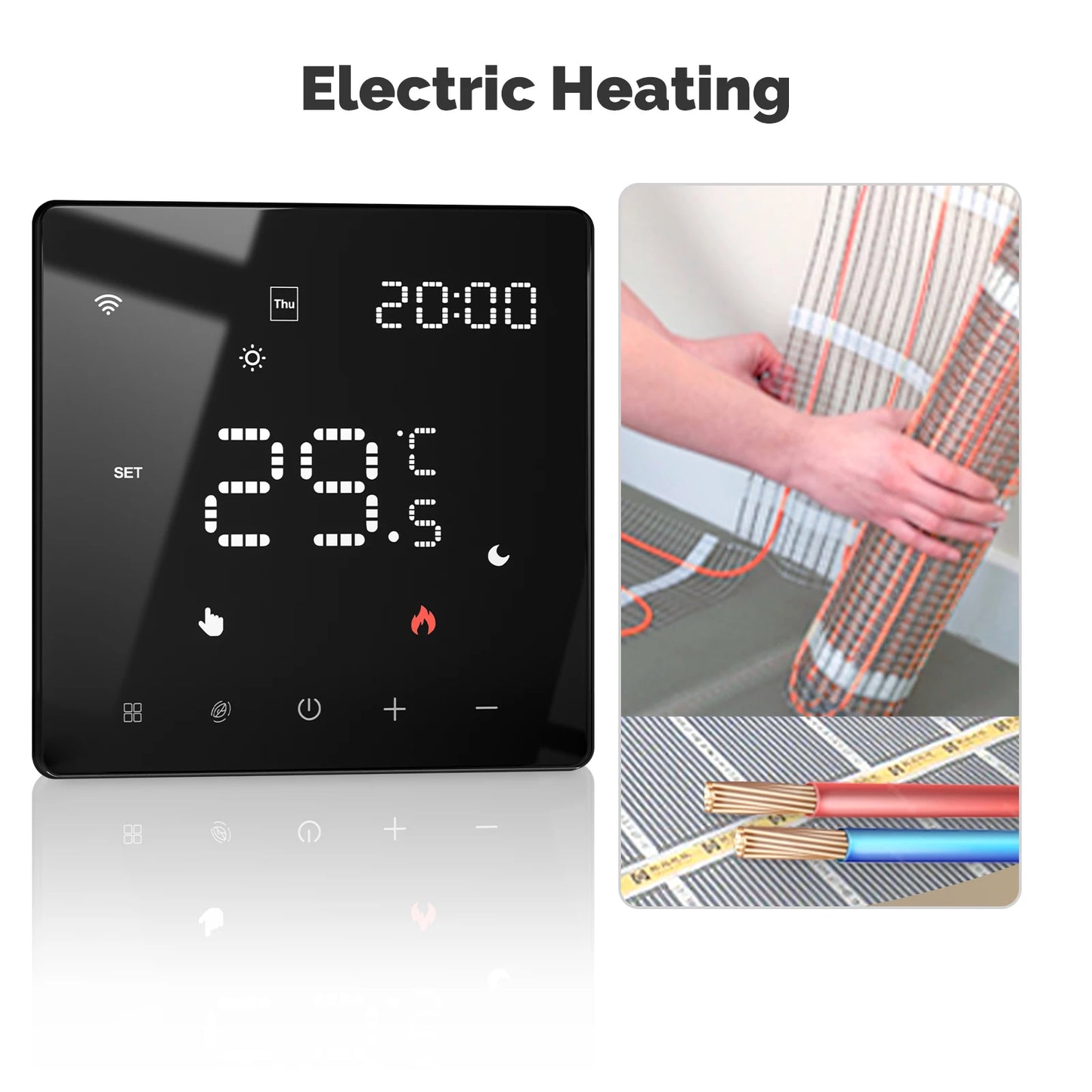 MOES Tuya ZigBee WiFi Smart Thermostat Programmable Temperature Controller for Water Boiler Electric Heating Alexa Google Home