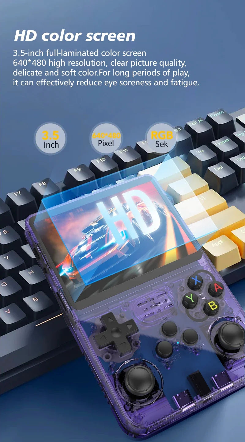 R36S/ R36H  Handheld Video Game Console Linux System 3.5 Inch IPS Screen Portable Retro Pocket Video Player Gifts For Christmas.