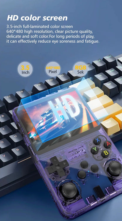 R36S/ R36H  Handheld Video Game Console Linux System 3.5 Inch IPS Screen Portable Retro Pocket Video Player Gifts For Christmas.