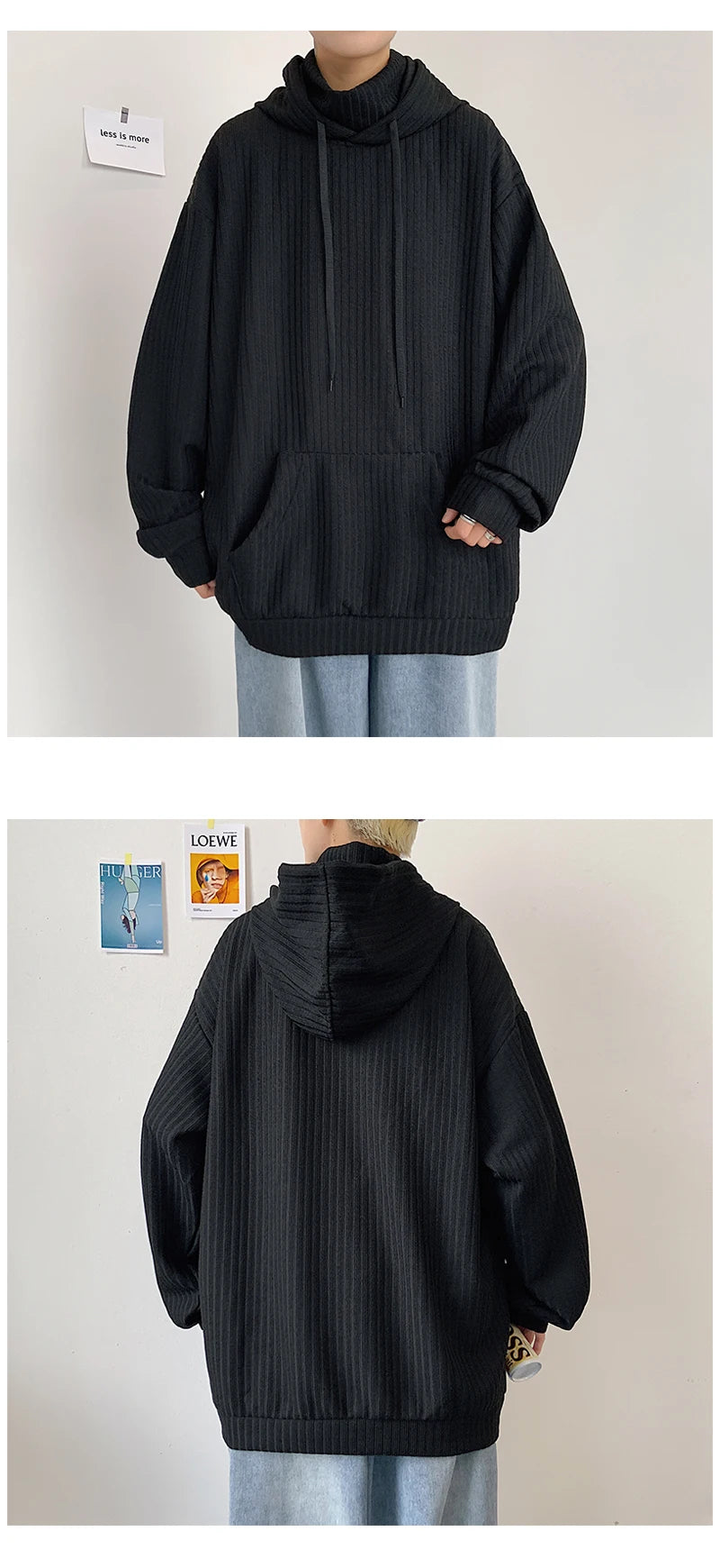 Sweater Men Spring Autumn Men's Hooded Sweater Casual Pullover Warm Knitted Sweatercoat Pull Homme Plus Size 3XL Streetwear.