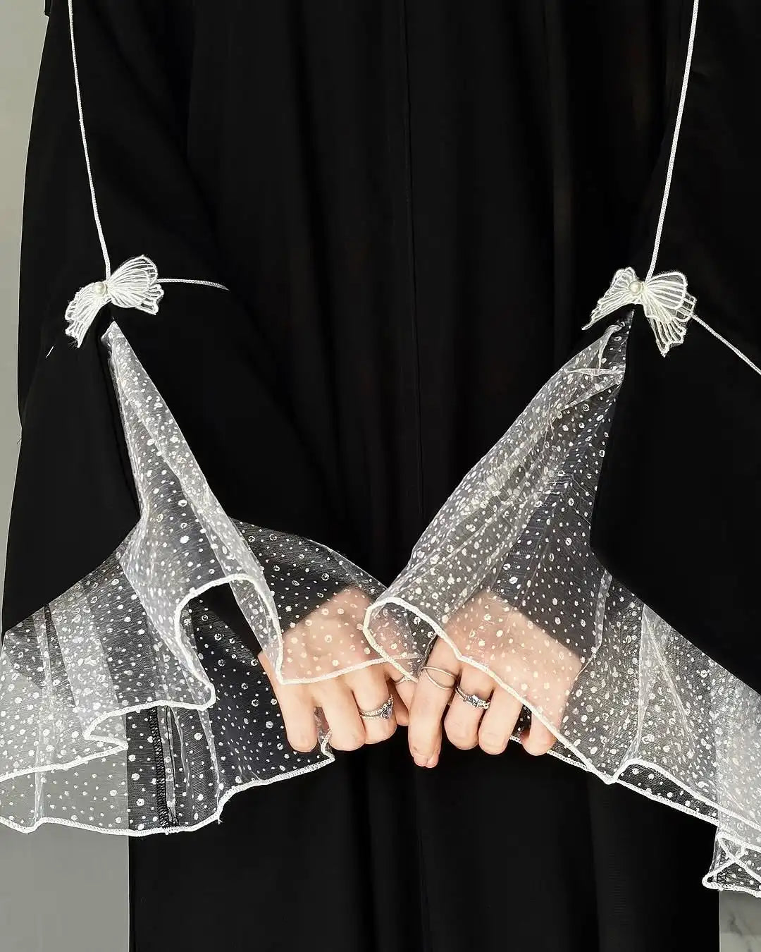 Summer Black Abaya for Muslim Women Elegant Dubai Modest Dress with Lace Sleeves Islamic Vacation Outfit 2025 Turkey Kaftan Robe.