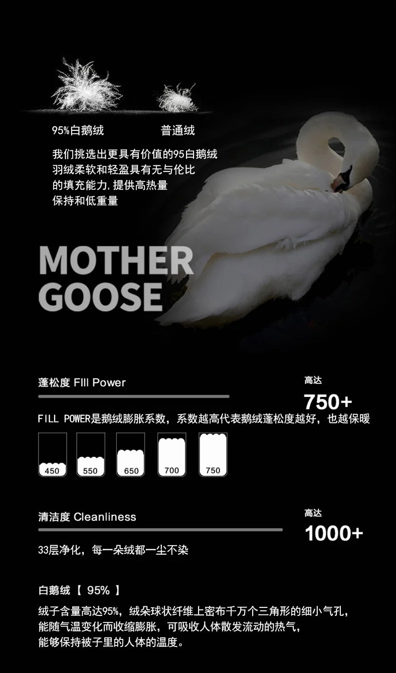 Goose Down Soft Duvet Luxury Blanket King Queen Twin Size Comforter Bedding Filler Bread Shape Super Warm Quilt.