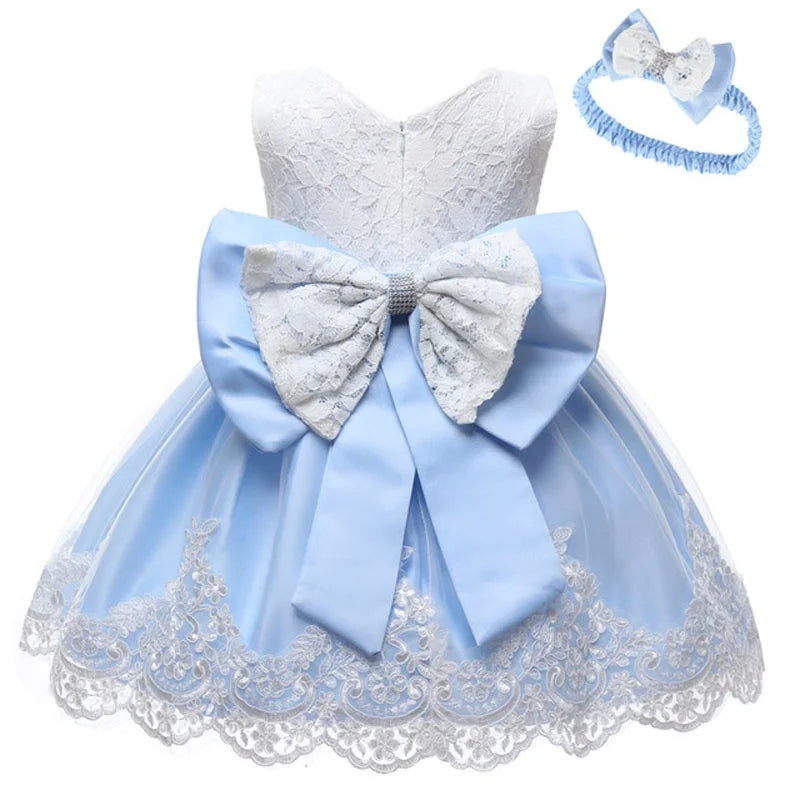 Kinder Elegante Kleider Für Mädchen Baby 1. Geburtstag Party Kleid Mädchen Prinzessin Rock Kinder Spitze Vestidos 0-24Months.