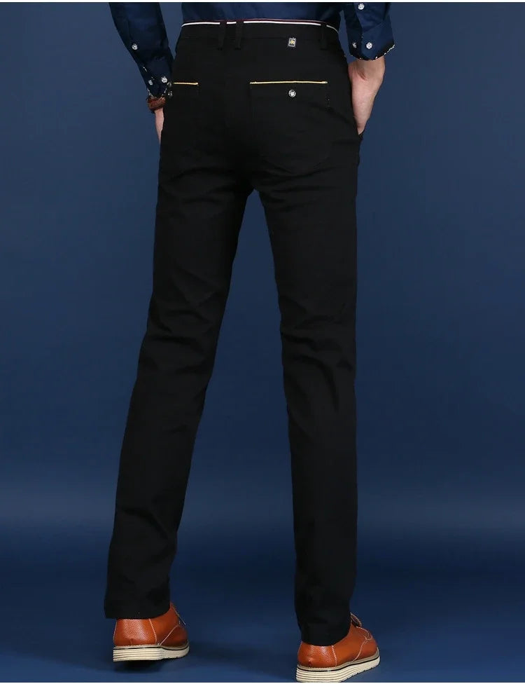 Classic Style Men Spring Summer Thin Casual Pants Fashion Business Cotton Solid Color Office Trousers High Quality Men Trousers.