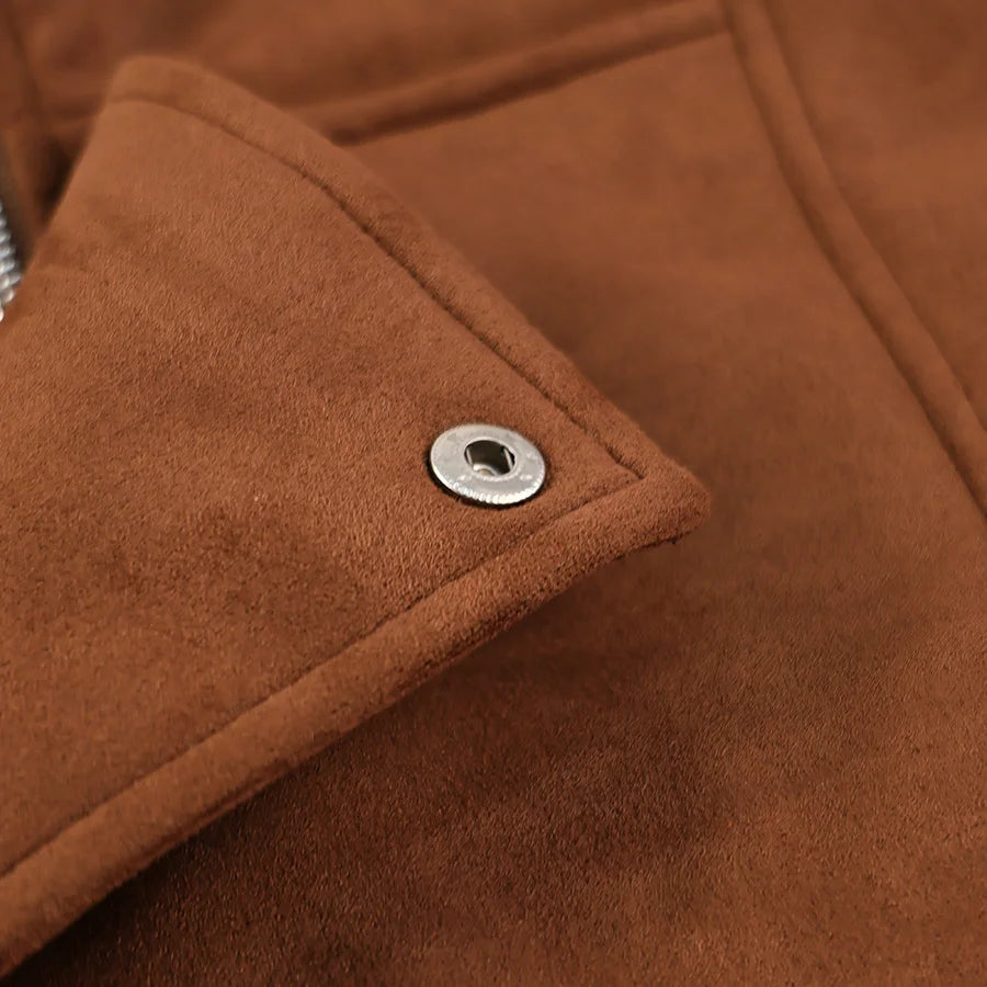 Retro-Jacke, modisch, Frühling und Herbst, lässig, lockere Tasche, langärmelig, trendig, cool, vielseitig, hochwertige Damen-Kurzjacke