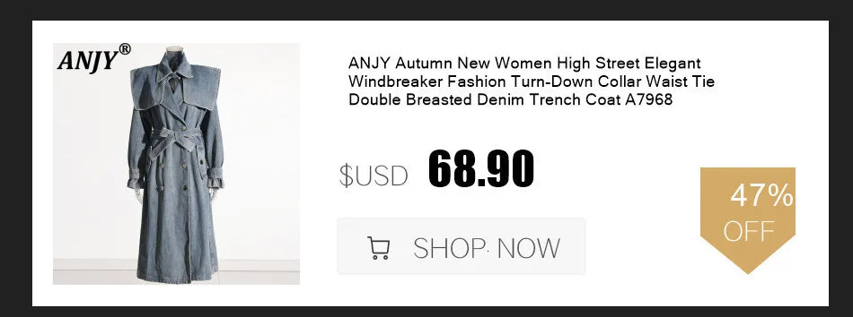 ANJY Autumn Winter Women Fashion Casual Versatile Washed Tide Diamonds Straight Jeans Trend Design Sense High Waist Pants A10636.