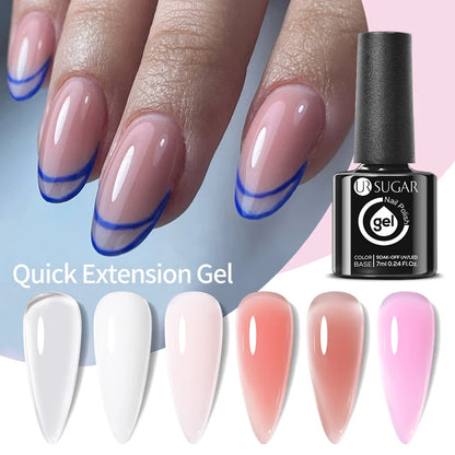 UR SUGAR 7.5ml Acrylic Extension Nail Gel Quick Building Clear Pink Gel Polish Nail Tips extension nail gel  Nail Art Soak Off.