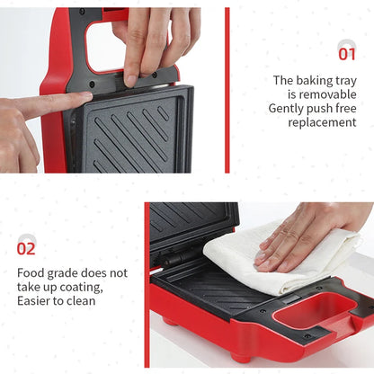 YIDPU Sandwich New 2025 breakfast machine divine tool household bread machine light food machine waffle multifunctional toaster.