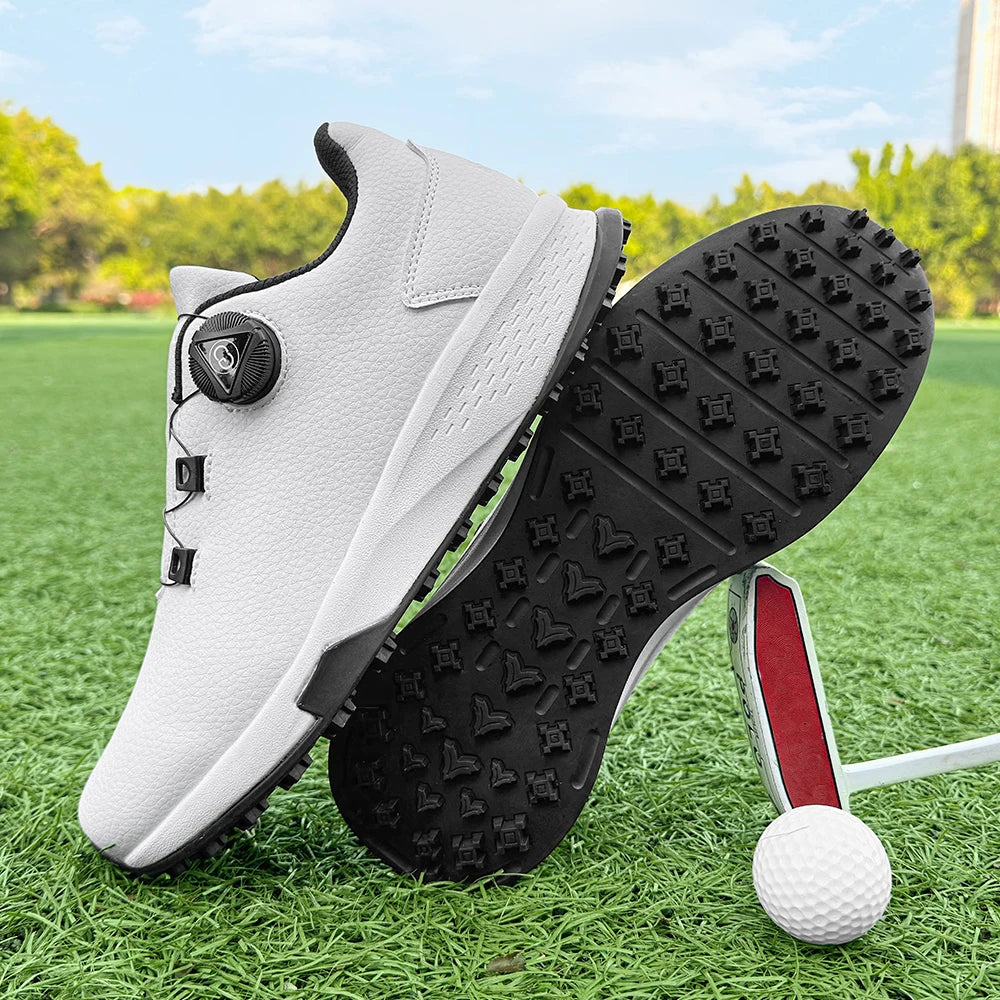 2025 New Men's and Women's Golf Shoes Outdoor Professional Training Golf Nailless Anti Slip Leisure Walking Shoes.