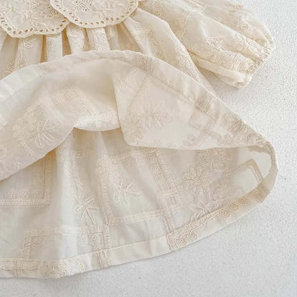 Frühling Baby Body Schwestern Kleid Blume Stickerei Kleid für Kleinkind Mädchen Kleinkind Outfit