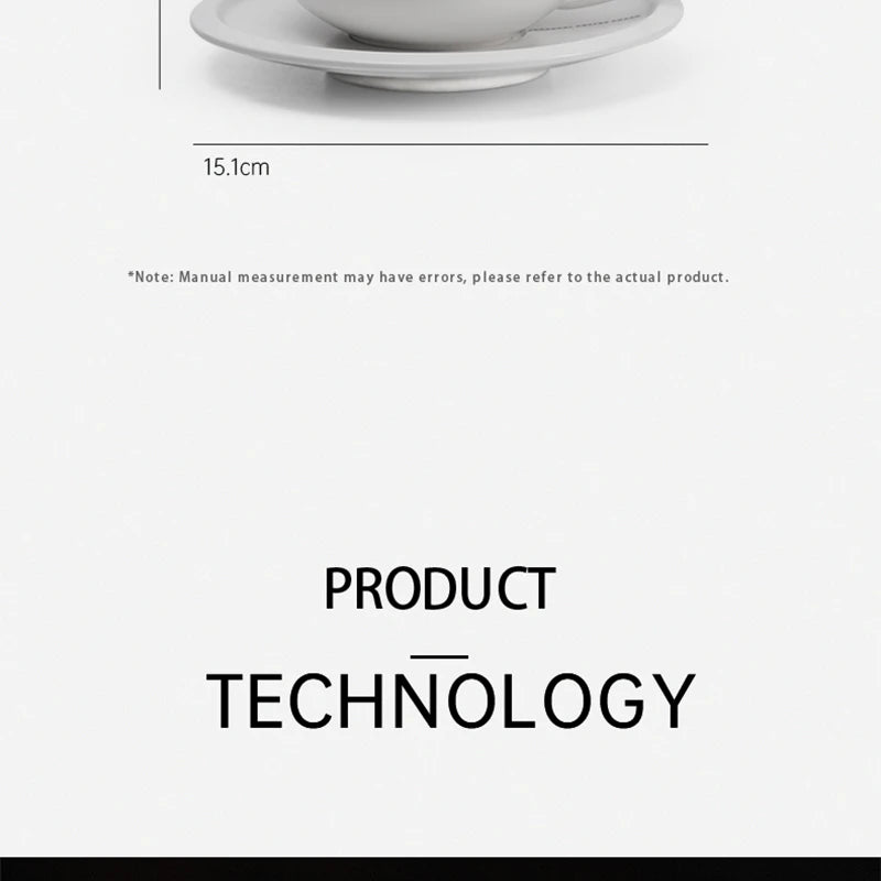 MUVNA Coffee and tea tools Cups 280ml/for Latte,Hot Tea,Cappuccino,Mocha,Cocoa,White/Cup and Saucer Set/Ceramic Latte Coffee Cup