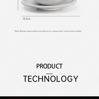 MUVNA Coffee and tea tools Cups 280ml/for Latte,Hot Tea,Cappuccino,Mocha,Cocoa,White/Cup and Saucer Set/Ceramic Latte Coffee Cup