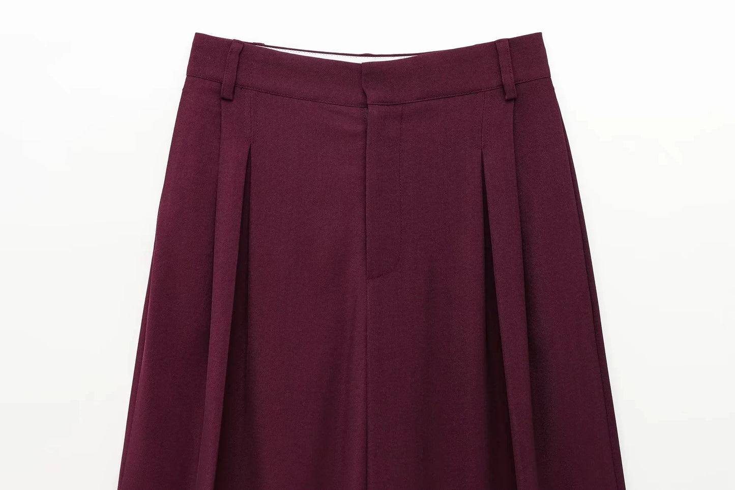 KONDALA Vintage Chic Office Lady Red Solid Women Suit Notched Single Button Pockets Blazer Straight Loose Pants Fashion 2025 Set