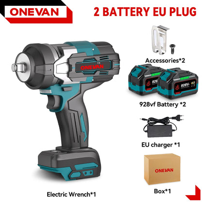 ONEVAN 2800N.M Bürstenloser elektrischer Schlagschrauber 1/2 Zoll Akku-Drehmomentschlüssel Schraubendreher Elektrowerkzeug für Makita 18V Batterie Pin