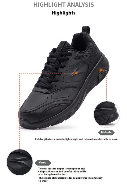 361 Degrees Men Running Shoes Lightweight Cushioning Leather Waterproof Casual Rebound Jogging Non-Slip Sneakers male 672432227