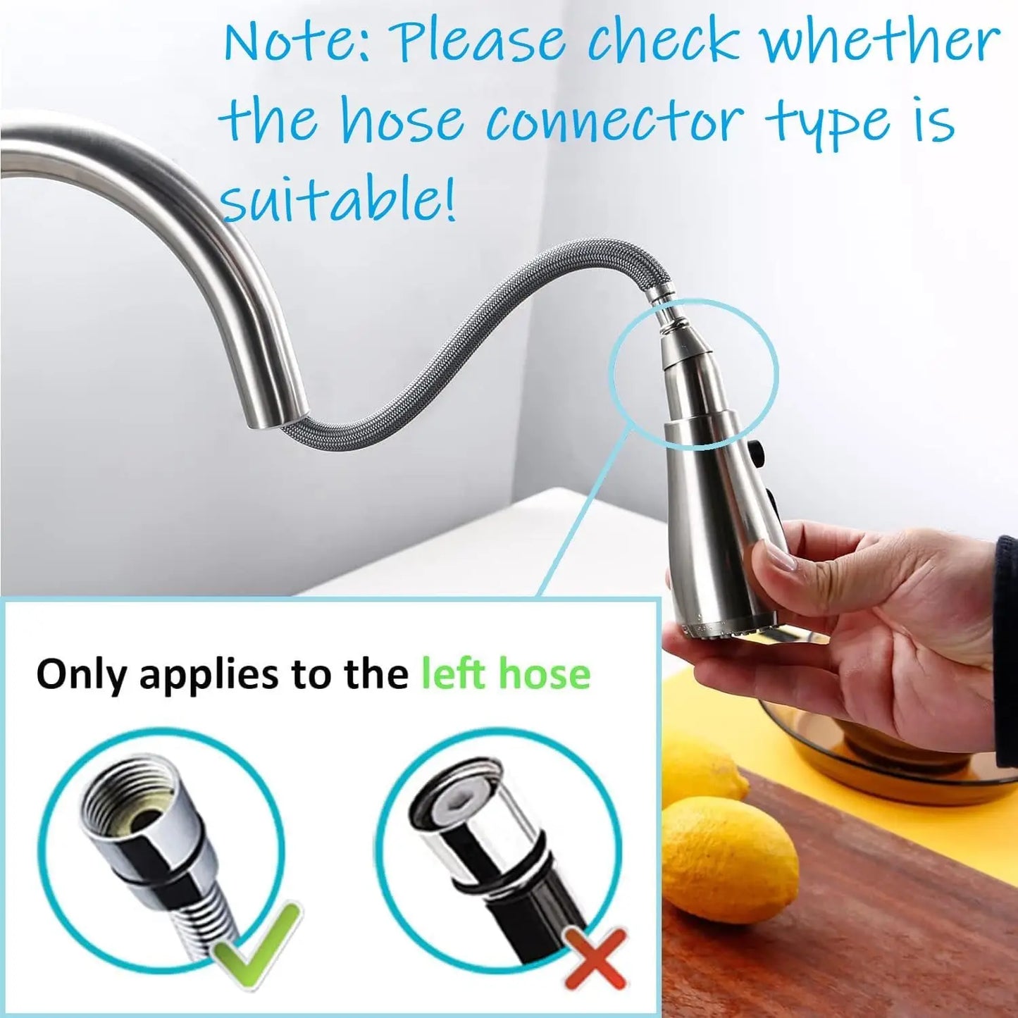 1PC Stainless steel Kitchen Pull Out Faucet Sprayer Nozzle 3 In 1 Universal Water Saving Bathroom Basin Sink Shower Spray Head