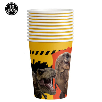 Jurassic Dinosaurier Geburtstagsparty liefert Dinosaurier Einweggeschirr Teller Tasse Serviette für Dinosaurier-Themen Party Kinder Jahre